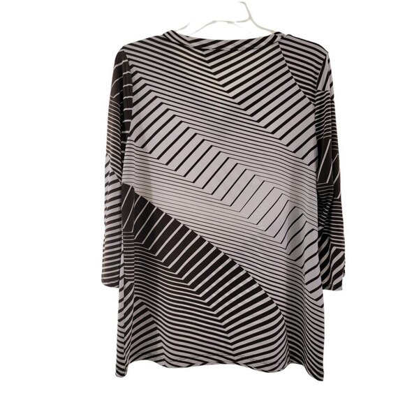 Chico’s V-Neck Split Sleeve Stretch Women’s Tunic Top - Size 1 (Medium) - Picture 11 of 14